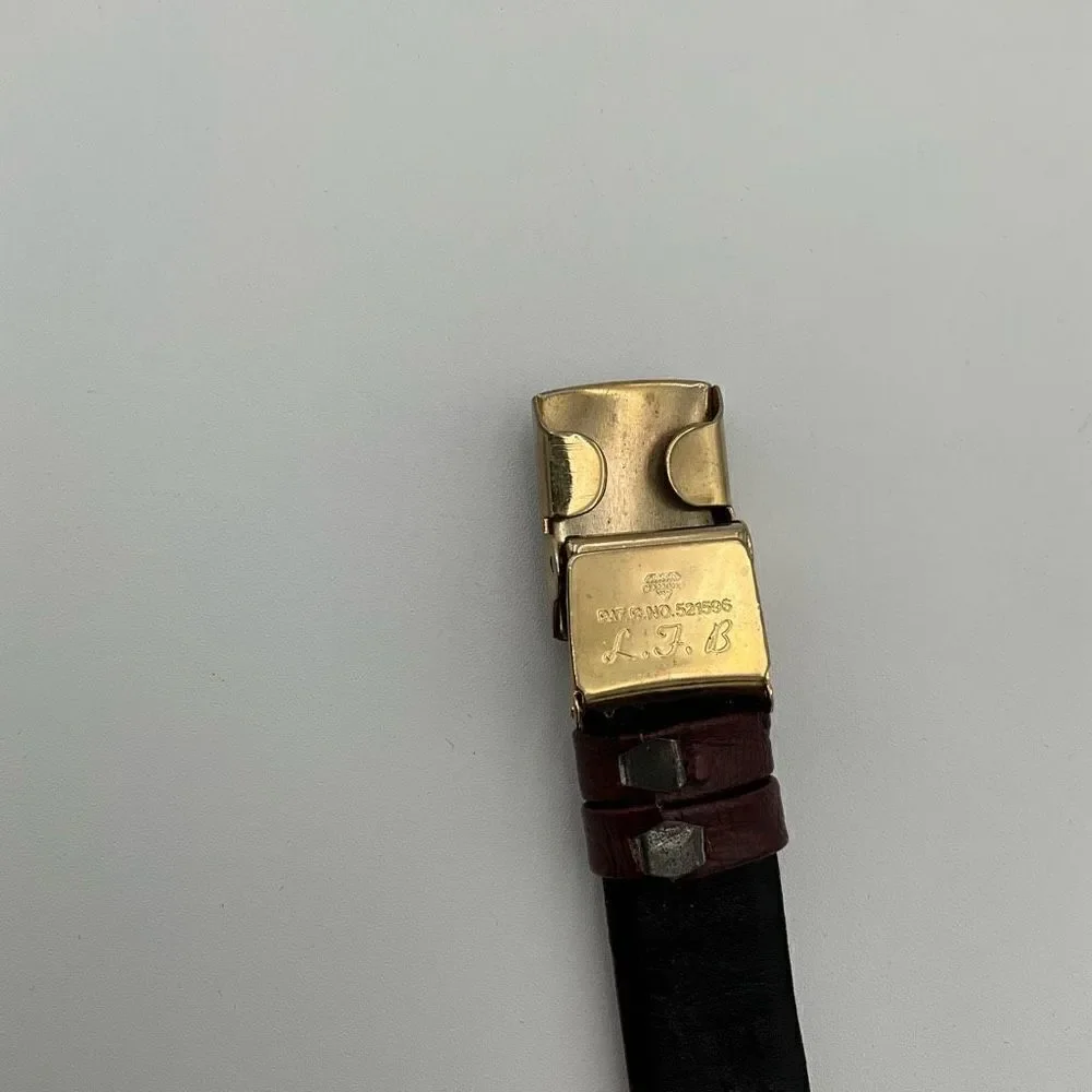VINTAGE L.F.B Diamond Genuine Ostrich Belt
